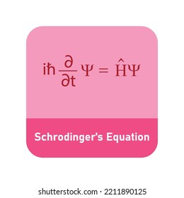 Schrodinger Equation Linear Partial Differential Equation Stock Vector ...