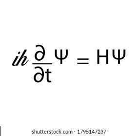 Schrodinger wave equation, vector illustration