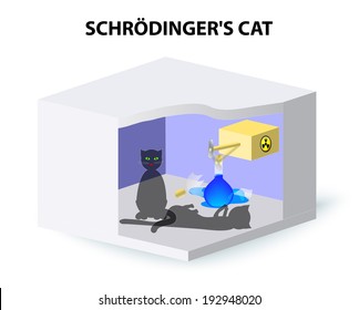 Schrodinger's cat in a closed, booby-trapped could be simultaneously dead and alive. From here, the only way to know whether the cat is dead or alive is to open the box and look.