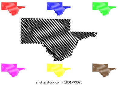 Schuyler County, Illinois (U.S. county, United States of America, USA, U.S., US) map vector illustration, scribble sketch Schuyler map
