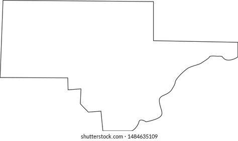 Schuyler County map in state of illinois