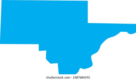Schuyler County map in state of illinois