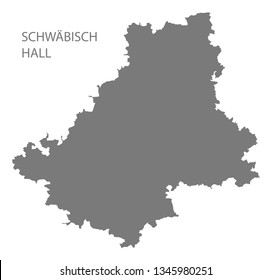 Schwaebisch Hall county map of Baden Wuerttemberg Germany