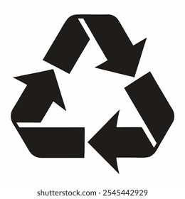 Schwarzes einfaches Symbol - Recycling