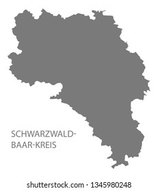 Schwarzwald-Baar-Kreis county map of Baden Wuerttemberg Germany