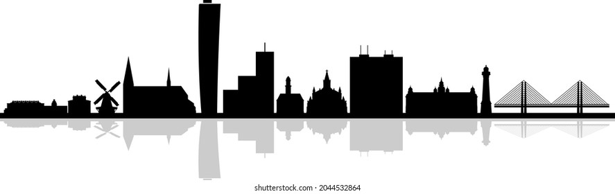 MALMÖ Schweden City Skyline Vector

