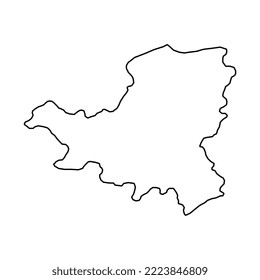 Schwyz map, Cantons of Switzerland. Vector illustration.