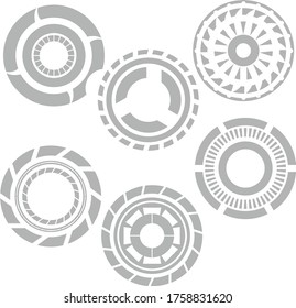 Sci Fi Circular Screen Elements Stock Vector (Royalty Free) 1758831620 ...