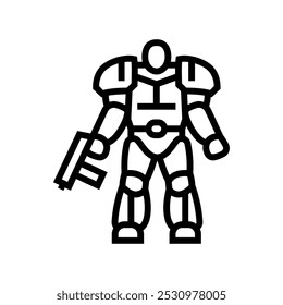 sci fi cosplay line icon vector. sci fi cosplay sign. isolated contour symbol black illustration