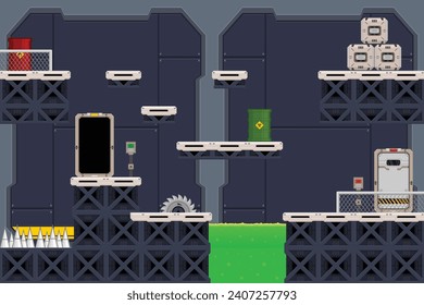 Sci Fi Factory Video Game Tile Set