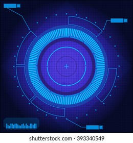 Sci Fi Futuristic blue Technology background. Vector illustration.