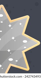 Fondo de moda futurista de ciencia ficción Instagram Stories Grey Eight Pointed Star Waves