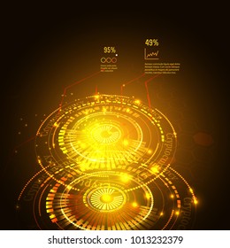 Sci fi futuristic user interface. Hud element. Vector illustration.