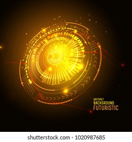Sci fi futuristic user interface. Hud element. Vector illustration