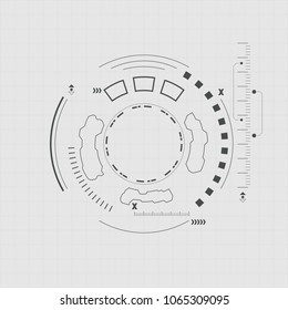 Sci fi futuristic user interface. Vector illustration.