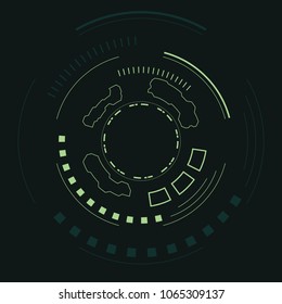 Sci fi futuristic user interface. Vector illustration.