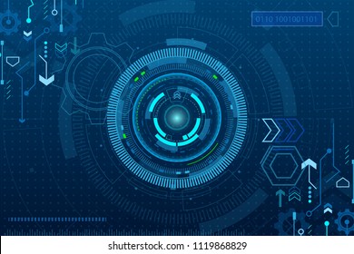 Sci fi futuristic user interface, HUD, Technology abstract background , Vector illustration.