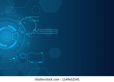 Sci fi futuristic user interface, HUD, Technology abstract background , Vector illustration.