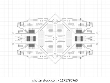 Sci fi futuristic user interface. Vector illustration.