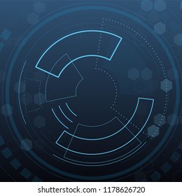 Sci fi futuristic user interface. Vector illustration.