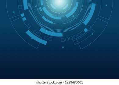 Sci fi futuristic user interface, HUD, Technology abstract background , Vector illustration.