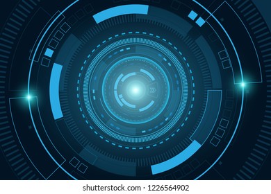 Sci fi futuristic user interface, HUD, Technology abstract background , Vector illustration.