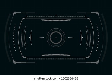 Sci fi futuristic user interface. Vector illustration. 