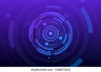 Sci fi futuristic user interface, HUD, Technology abstract background , Vector illustration.