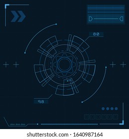Sci fi futuristic user interface, HUD, Technology abstract background , Vector illustration.