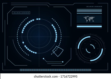 Sci fi futuristic user interface, HUD, Technology abstract background , Vector illustration.