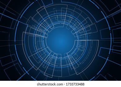 Sci fi futuristic user interface, HUD, Technology abstract background , Vector illustration.