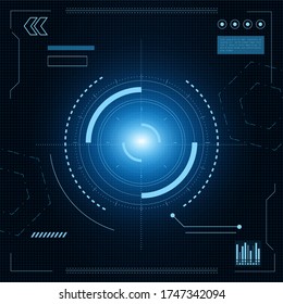 Interfaz de usuario futurista de Sci fi, HUD, Fondo abstracto de tecnología, Ilustración vectorial.