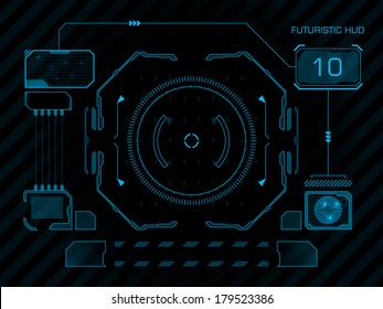 Sci fi futuristic user interface HUD. Vector illustration.