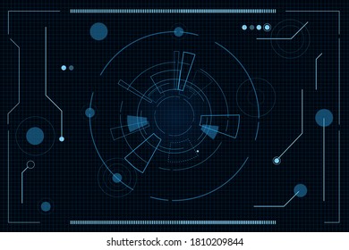 Sci fi futuristic user interface, HUD, Technology abstract background , Vector illustration.