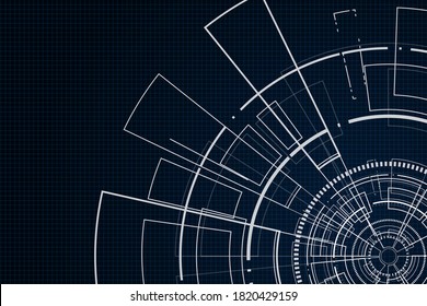 Sci fi futuristic user interface, HUD, Technology abstract background , Vector illustration.