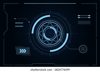 Sci fi futuristic user interface, HUD, Technology abstract background , Vector illustration.