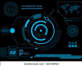 Sci fi futuristic user interface HUD. Vector illustration.
