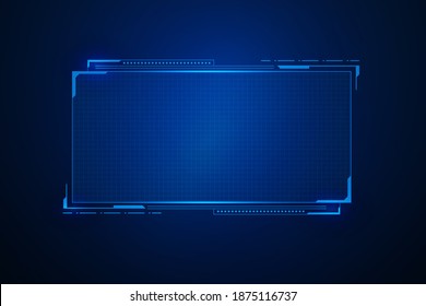 Sci fi futuristic user interface, HUD template frame design, Technology abstract background 