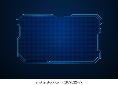 Sci fi futuristic user interface, HUD template frame design, Technology abstract background 