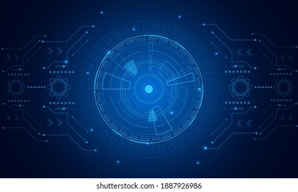 Sci fi futuristic user interface, HUD, Technology abstract background , Vector illustration.