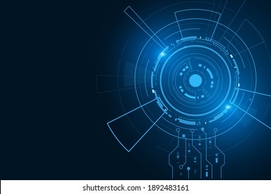 Sci fi futuristic user interface, HUD, Technology abstract background , Vector illustration.