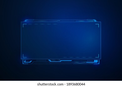 Sci fi futuristic user interface, HUD template frame design, Technology abstract background 