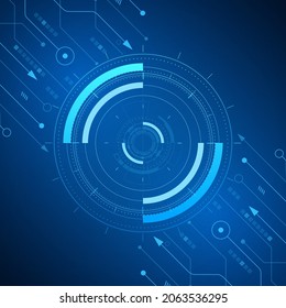 Sci fi futuristic user interface, HUD, Technology abstract background , Vector illustration.