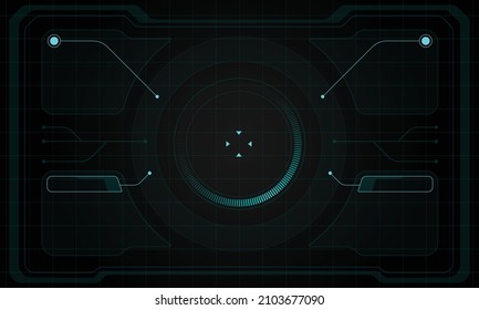 Sci fi futuristic user interface hud template frame design