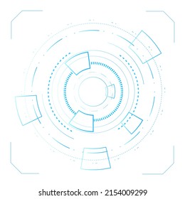 Sci fi futuristic user interface, HUD, Technology abstract background , Vector illustration.