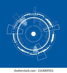 Sci fi futuristic user interface, HUD, Technology abstract background , Vector illustration.