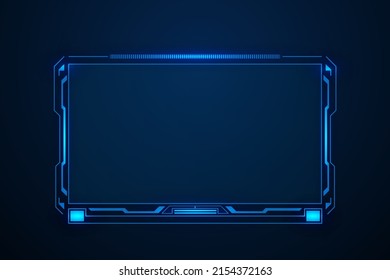 Sci fi futuristic user interface, HUD template frame design, Technology abstract background 