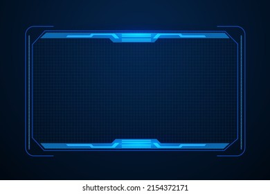 Sci fi futuristic user interface, HUD template frame design, Technology abstract background 