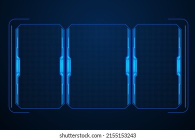 Sci fi futuristic user interface, HUD template frame design, Technology abstract background 