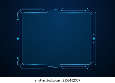 Sci fi futuristic user interface, HUD template frame design, Technology abstract background 